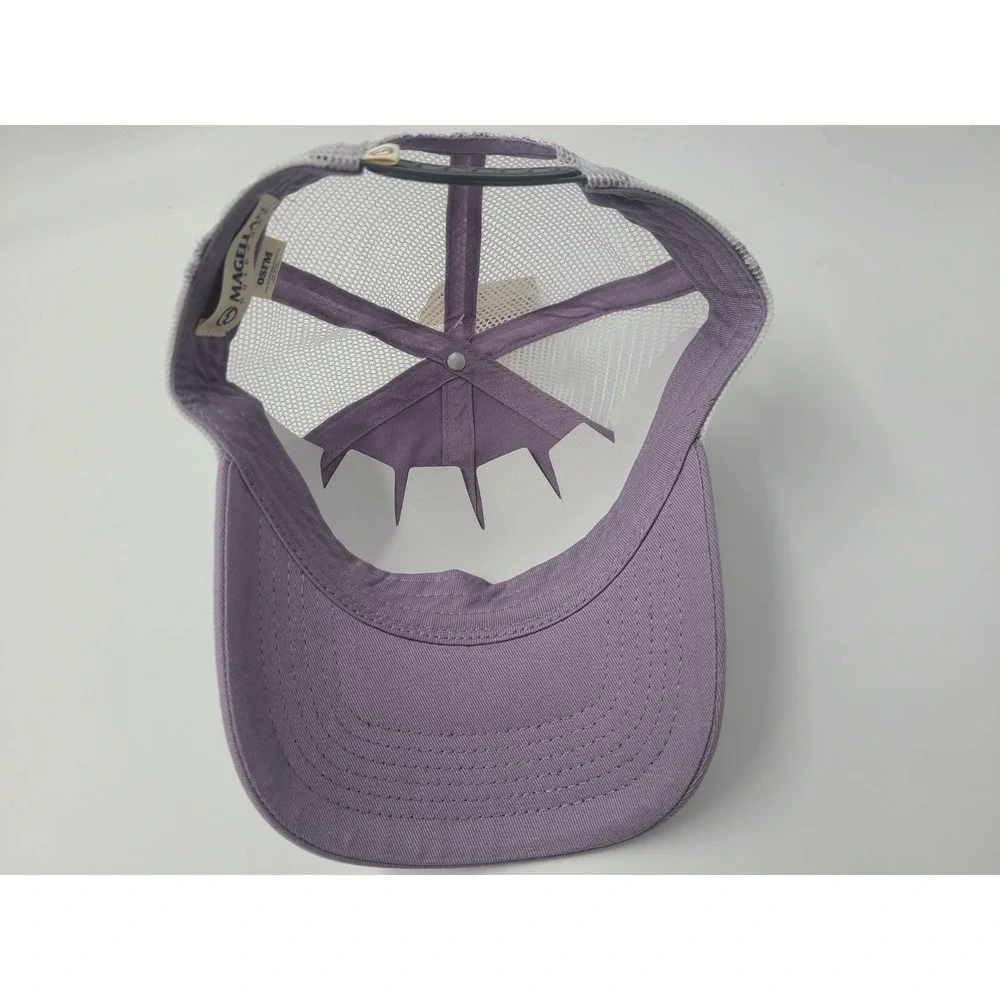 Women Magellan Outdoors Fish Mesh Trucker Snapback Hat‎ Cap Casual Purple White